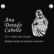 lapida grabada granito negro intenso