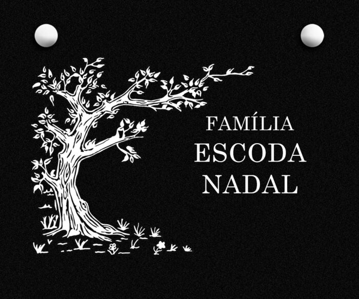 lapida grabada granito negro intenso