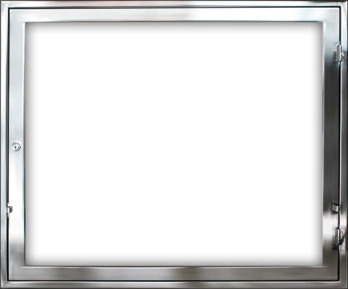 marco inox rectangular lapida