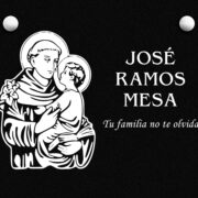 lapida grabada granito negro intenso