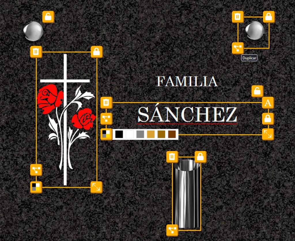 Personalizar Lápidas para Tablet y Desktop